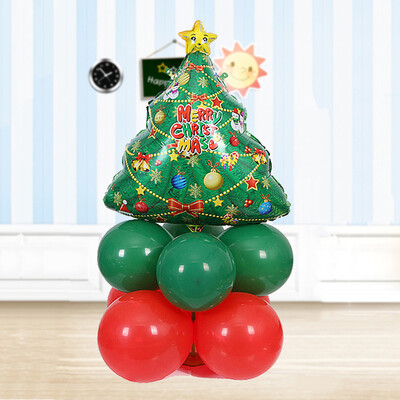 

Jingtang Christmas decorations balloon column Christmas mall store Christmas tree road lead Christmas decoration dress up holiday scene layout Christmas tree balloon column