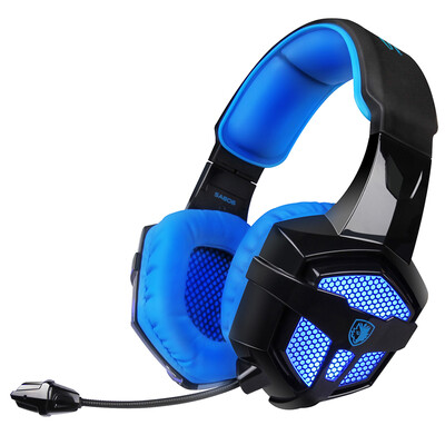 

Sades SA806 long Mai vibration glare headset game headset black&blue gaming headset headset headset computer phone headset
