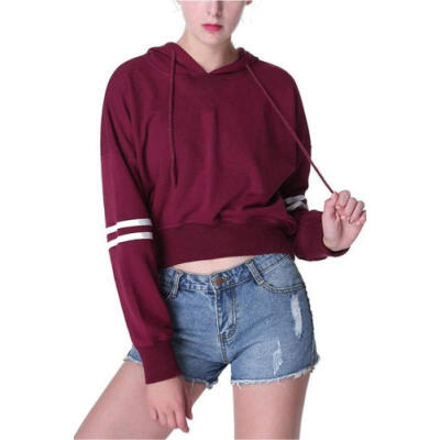 

Womens Long Sleeve Hoodie Sweatshirt Hooded Jumper Pullover Sweater Tops Shirts