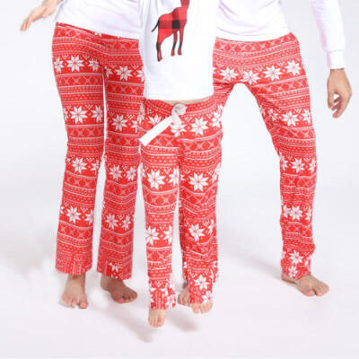 

US XMAS Family Matching Christmas Pajamas Set Women Men Kids Sleepwear Nightwear