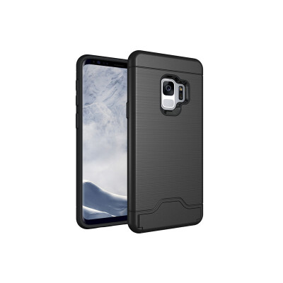 

Fivice Samsung S9 Case TPU all-inclusive anti-drop brushed card with bracket mobile phone case