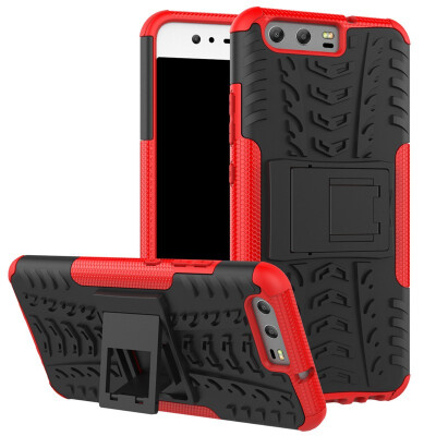 

Fivice Huawei P10 Case TPU anti-fall tire pattern back clip bracket phone case