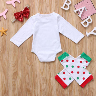 

AU Stock Baby Kid Girl Infant Christmas Romper Jumpsuit Playsuit Bodysuit Outfit