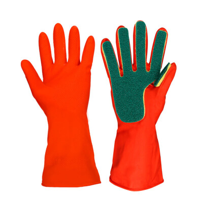 

Home Washing Cleaning Gloves Kitchen Dish Sponge Fingers Rubber Household Cleaning Gloves for Dishwashing