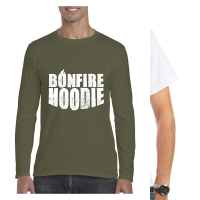 

Camping Bonfire Hoodie for Hiking Fishing Hunting Mens Softsyle Long Sleeve T-Shirt Tee