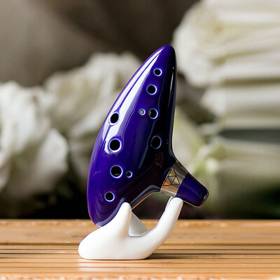 

12 Hole Ocarina Ceramic Alto C Legend of Zelda Ocarina Flute Blue Instrument