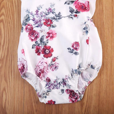 

Cute Newborn Baby Girls Clothes Casual Floral Romper Bodysuit One-pieces Outfit