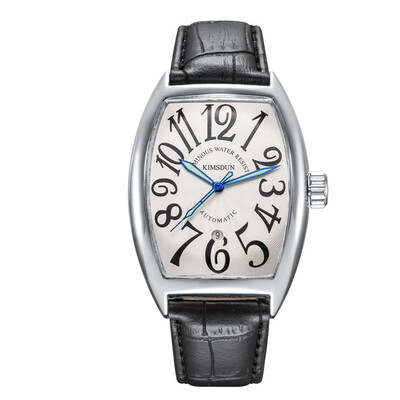 

KIMSDUN K - 816D Business Leather Waterproof Quartz Watch - MULTI-A WHITE DIAL BLACK CASE