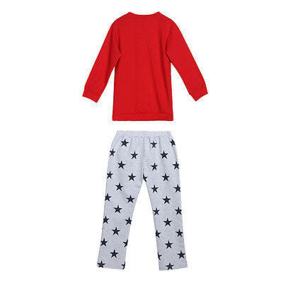 

Toddler Kids Baby Girls Red Long Sleeve T-shirtPants 2PCS Outfits Set Clothes