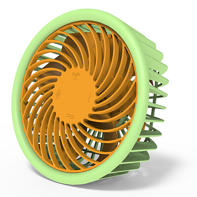 

Style party sty Epie A201 desktop ultra-quiet refrigeration mini portable large wind power USB fan Hami melon color