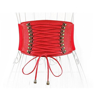 

VOCHIC Womens PU Leather Belt High Waist Cincher Belt Corsets Wide Belt