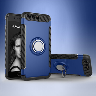 

Fivice Huawei P10 case PC metal ring shell magnetic car bracket TPU phone case