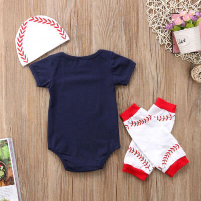 

Cute Newborn Baby Boys Girl Rugby Tops Romper Leg Warmers Outfit Set Clothes USA