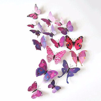 

Outdoor 12 PCS Butterfly Removable Mural Stickers Wall Stickers