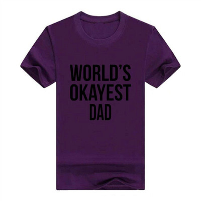 

Worlds Okayest Dad Stripes t-Shirt Men
