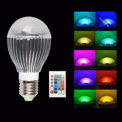 

10W E27 E26 Wireless Bulb RGB Smart Lamp Remote 16Color Christmas Decor Changing