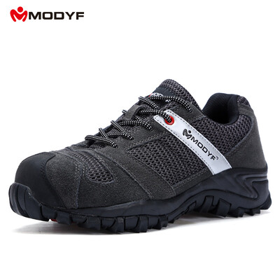 

MODYF labor insurance shoes mens breathable function work shoes anti-smashing anti-piercing steel toe cap work shoes steel bottom fashion wear-resistant functional safety shoes dark gray mesh 41
