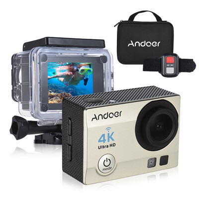 

Andoer Q3H-R 4K 30fps 16MP WiFi Sports Action Camera 1080P Full HD 170° Wide-Angle Lens Waterproof 30m 2" LCD w Remote Control