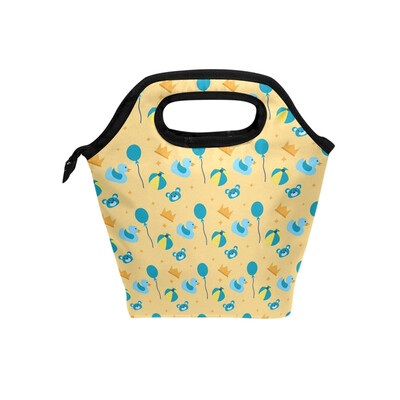 

Lunch Tote Bag Blue Duck Travel Picnic Insulated Lunch Handbags Portable Zipper Lunch Bag Box