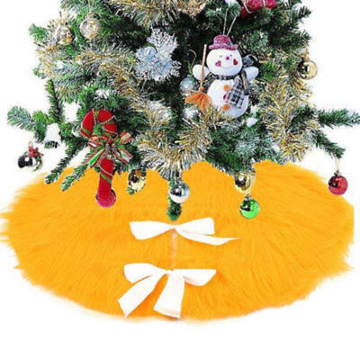 

Christmas Tree Skirt Soft Floor Mat Cover Stands Apron Rug Xmas Party Home Decor
