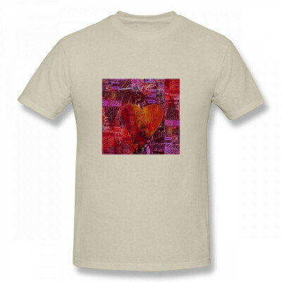 

Andrea Haase Love&Hearts Art Painting with Heart&Typography in Warm red Colors Men T-Shirt