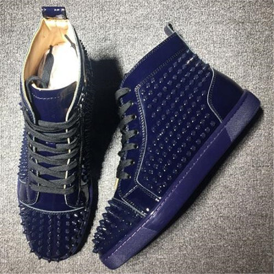 

New Arrival Fashion Designer Brand Studded Spikes Flats shoe Red Bottoms Shoes For Men&Women Party Lovers Genuine Leather Snea