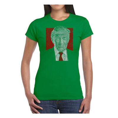 

Womens Word Art T-Shirt - Trump 2016 - Make America Great Again- LA Pop Art