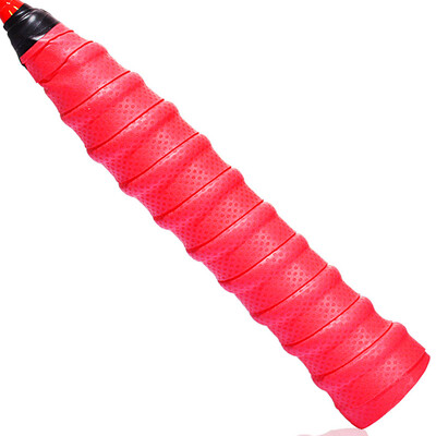 

Pretty jersey badminton racket pressure point keel handmade tennis racket sweat banded fish pole handle leather black 3
