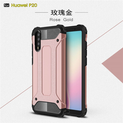 

Fivice Huawei P20 case Luxury Silicone Diamond Armor PC Hard Shell Phone Case