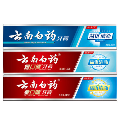 

Yunnanbaiyao выгодно для всех трех средств предпочтительно свежий пробиотик зубных паст (свежий утреннего роса 150g + 145g + Изюминка Мятной Мятный льда цитраконовой 145g)