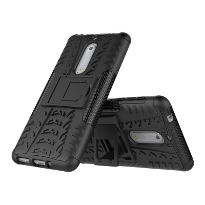 

Fivice Nokia 5 Case TPU anti-fall tire pattern back clip bracket phone case