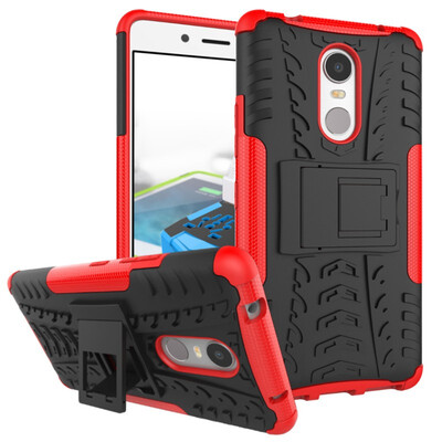 

Fivice Lenovo K6 note Case TPU anti-fall tire pattern back clip bracket phone case