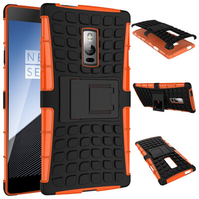 

Fivice One Plus Two Case TPU anti-fall tire pattern back clip bracket phone case