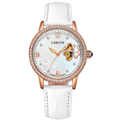 

Skeleton Sapphire Crystal Women Mechanical Watch Fashion Elegant Ladies Watch