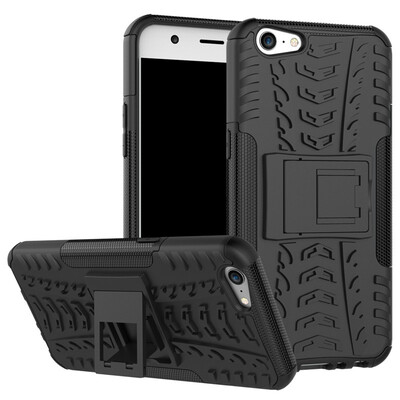 

Fivice OPPO A57A39 Case TPU anti-fall tire pattern back clip bracket phone case