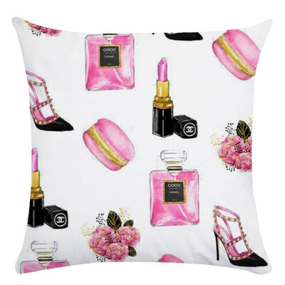 

Hand painted flowers&perfume cushion cover throw pillow cover Decorative Pillowcase