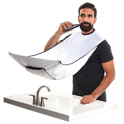 

120x80cm Man Bathroom Black Beard Hair Shave Cleaning Protecter Apron