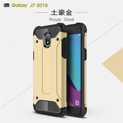 

Fivice Samsung Galaxy J7 2018 case Luxury Silicone Diamond Armor PC Hard Shell Phone Case