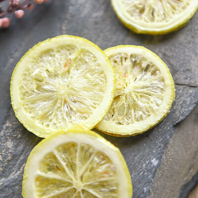

Organic Fresh Freeze Dried Lemon Slice Vacuum Freeze Drying Pure Citrus Limon