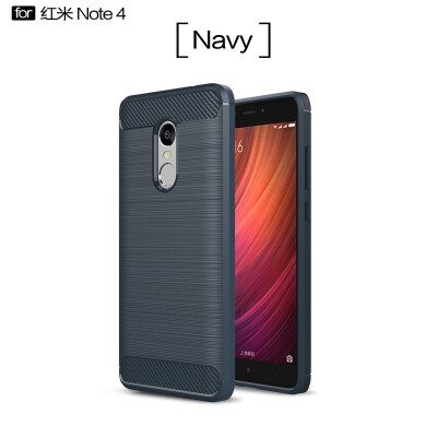 

Fivice Xiaomi Redmi note 4 case Luxury brushed carbon fiber TPU soft shell