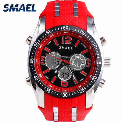 

Sport Watches Dual Time LED Digital Watch Quartz Analog-Digital1436 Mens Wristwatches Military Men Watches Digital