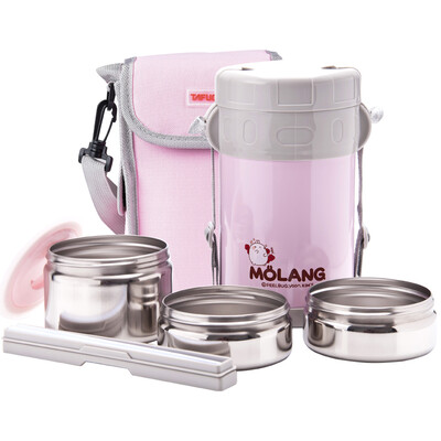 

Taifu high TAFUCO insulation lunch box 15L vacuum stainless steel heating-free three-layer lunch box T-0700 pink