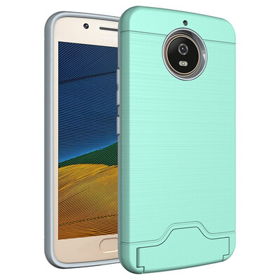 

Fivice Moto G5S Case TPU all-inclusive anti-drop brushed card with bracket mobile phone case