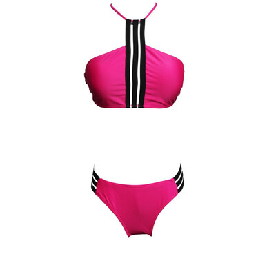 

Womens Solid Color Sexy Bikini Lace-up Swimsuit