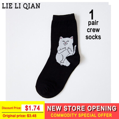 

2018 New Emoji Cartoon Cat Art Female Funny Socks Hot Sale 3d Printed Womens Socks Low Cut Ankle Femme Short Socks Wholesale