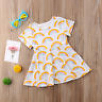 

Toddler Infant Baby Girls Rainbow Dress Skirts Outfits Clothes Summer One-Pieces