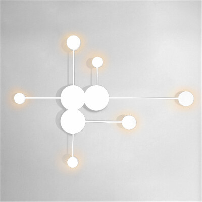 

Baycheer HL484424 24W High Bright Warm Light 6-LED Round Wall Sconce with Acrylic Lens in White