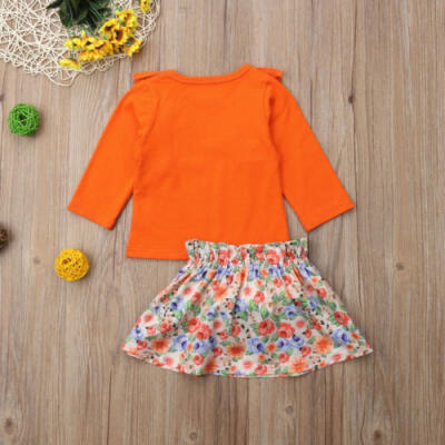 

2pcs Newborn Baby Girl T-Shirt Tops Bow Dress Skirt Set Outfit Party Clothes AU