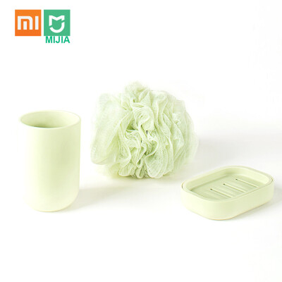 

Xiaomi Mijia Likesome Wash Set 3 in 1 Kit Mesh Bath Sponge Soap Box Tooth Brush Mouthwash Brushing Cup Home Washroom Travel