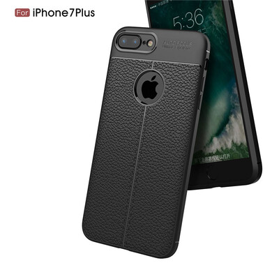 

Fivice iphone 7 plus case Luxury leather TPU silicone anti-fall soft shell phone case